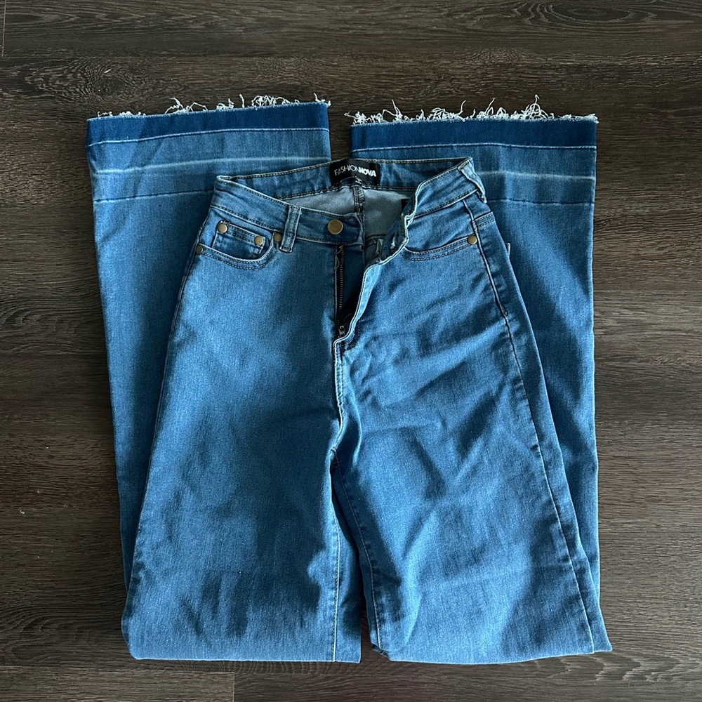 Fashion Nova Blue Straight Leg Jeans